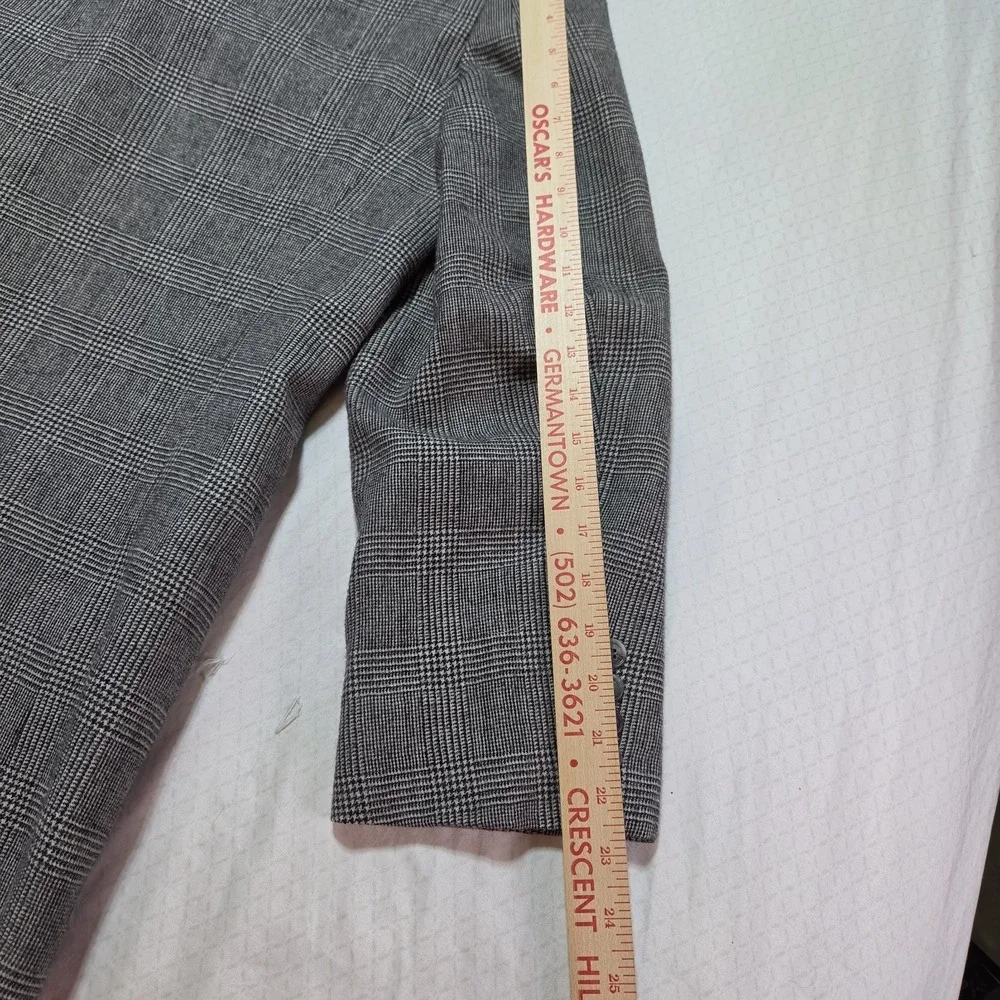 Vtg Men's Ottimo Blazer Jacket Size 43R Gray Glen Plaid Wool Sport Coat Classic